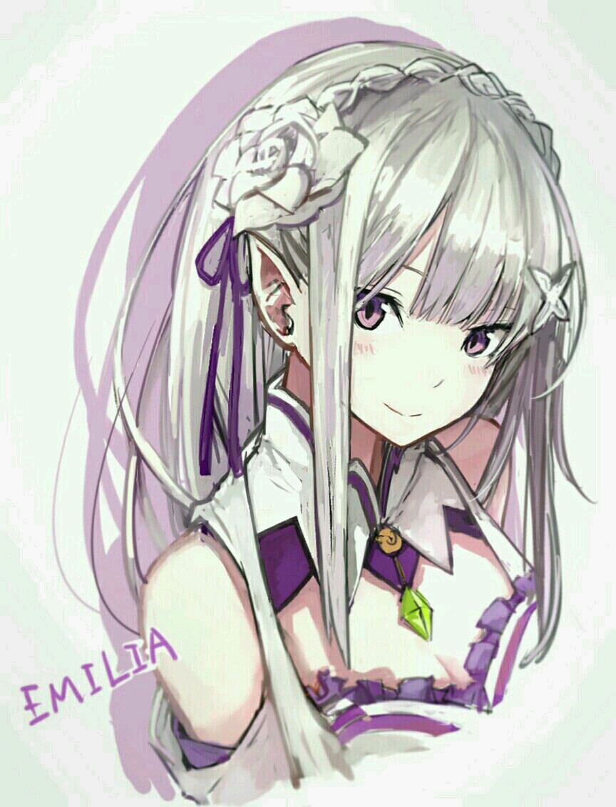 【来源pixiv，侵删】EMILIA
画师：橋本洸介
艾米莉娅（亦译：爱蜜莉雅），《Re：从零开始的异世界生活》女主角。银发紫瞳，混血半精灵，银发美少女，EMT！
动漫二次元原创/同人画/插画/手绘/女生头像/壁纸/锁屏/背景/美少女/银发/银长直/紫瞳/白丝