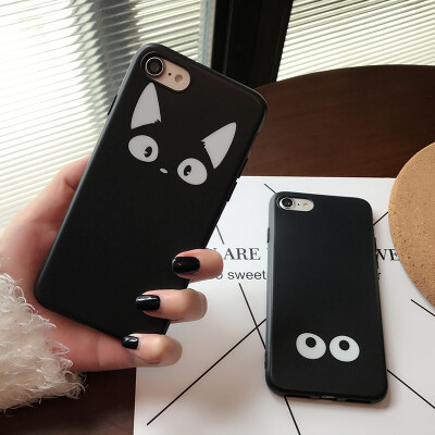 iphone7plus手机壳硅胶全包猫咪苹果6s磨砂情侣6splus保护套软