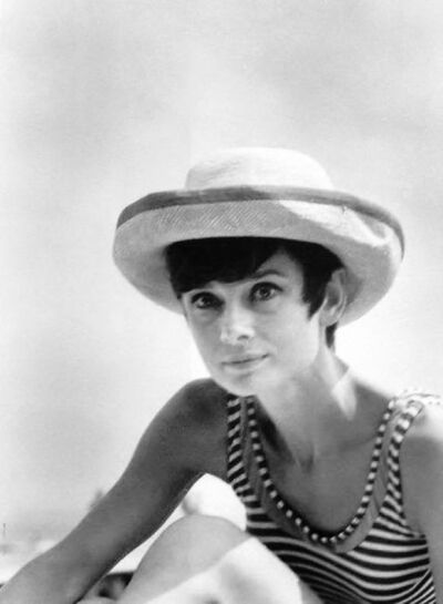 Audrey Hepburn photographed in Venice, Italy, August 1965. Audrey was vacationing with her husband Mel Ferrer and good friends actor Yul Brynner and his wife Doris Kleiner.
