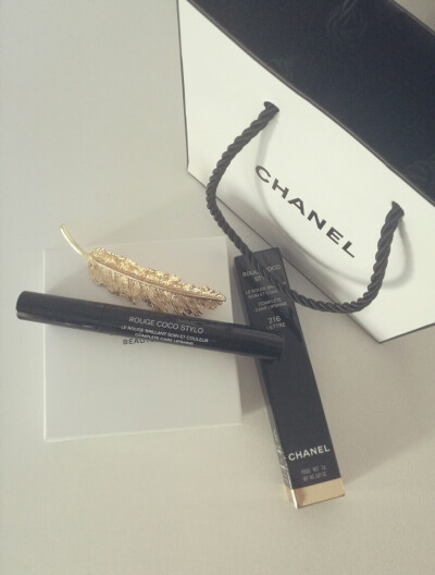 Chanel Rouge Coco Stylo
香奈儿可可细管唇膏
216#豆沙色
专柜入320
很润，香奈儿线下第二润的口红