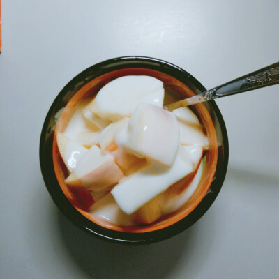 酸奶拌苹果