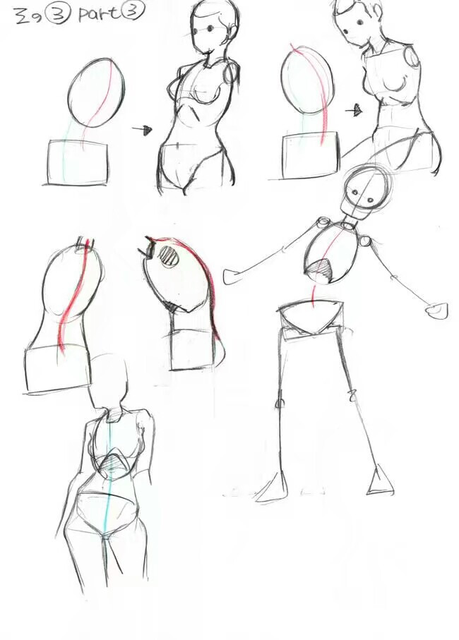 从块的角度讲解人体结构、透视、比例到腿部动态的画法