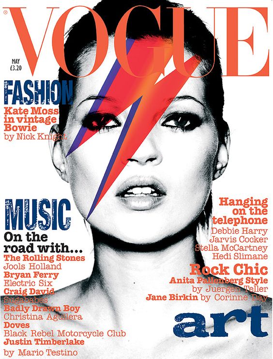 Kate Moss on the cover of British Vogue - May 2003 