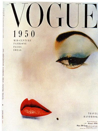  Erwin Blumenfeld photo of Jean Patchett, 1950 Vogue cover