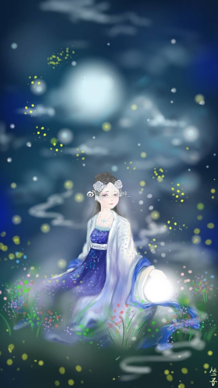 遇萤# 龙王:既然你叫流萤,那不如我就赠你漫天流萤吧.