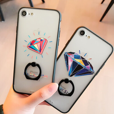iPhone7plus透明情侣简约手机壳苹果6外壳i76s保护套硅胶浮雕日韩