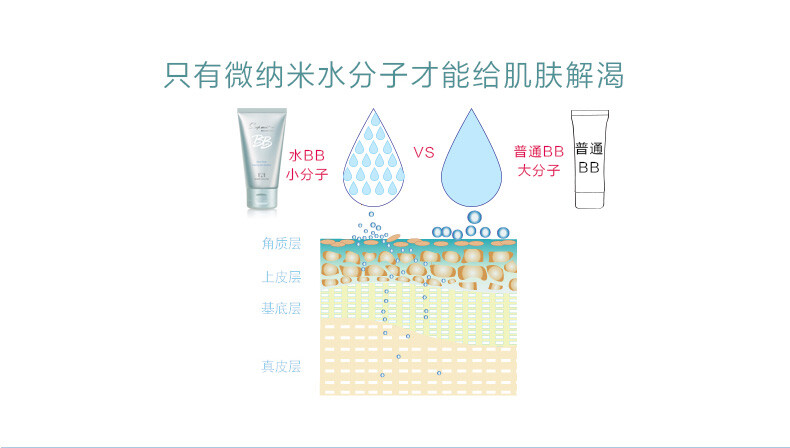 玛丽黛佳 水盈弹力BB霜SPF20 裸妆遮瑕保湿隔离美白补水正品彩妆