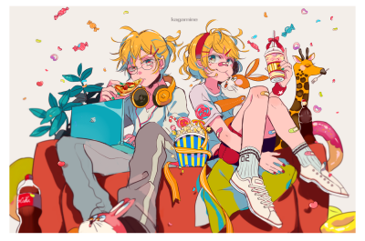 ≠
◇11/20(日)「鏡音こよみ！」B31「Sunny SIDE UP」にてこの絵柄のクリアファイルをもってきます(*^^*)既刊、アクキー等も持ってくので詳細は後日のお品書きにて！
p站：macozi
id=59826178
镜音双子