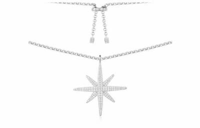 APM Monaco METEORITES NOIRES系列，纯银镶晶钻流星项链，RMB760。