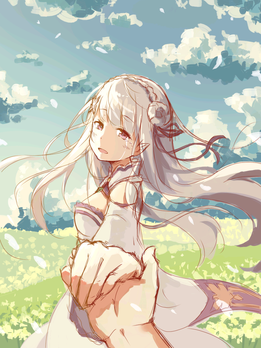 【来源pixiv，侵删】
画师：半璇
艾米莉娅（亦译：爱蜜莉雅），《Re：从零开始的异世界生活》女主角。银发紫瞳，混血半精灵，银发美少女，EMT！
动漫二次元原创/同人画/人物插画/手绘/女生头像/壁纸/锁屏/背景/美少女/银发/银长直/紫瞳/白丝