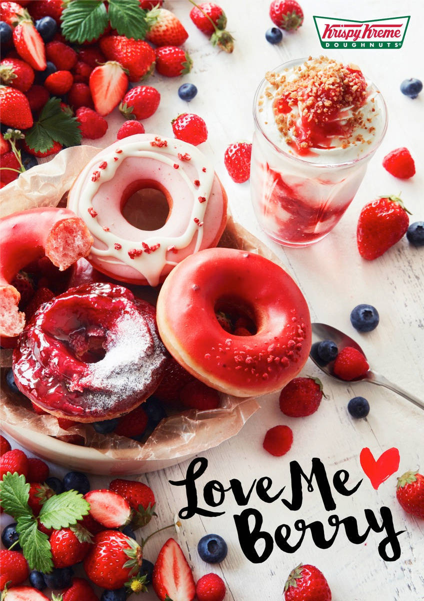 Krispy Kreme Doughnuts 日本「Love Me Berry」浆果系列甜甜圈