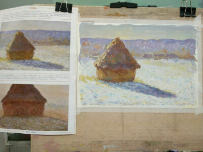 临摹 莫奈《干草堆》