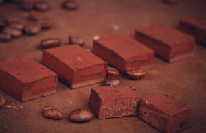 日式点心，生巧克力。