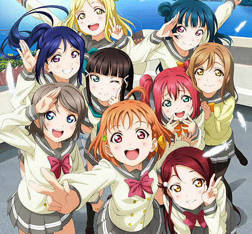 第五部！《Love Live！Sunshine》
嗯..这是一部我看了无数次开头却没看下去的一部，番荒时终于看完了可能很多人觉得水团比不上u’s，但是也不差呀！我下一部看完的一定是u’s！