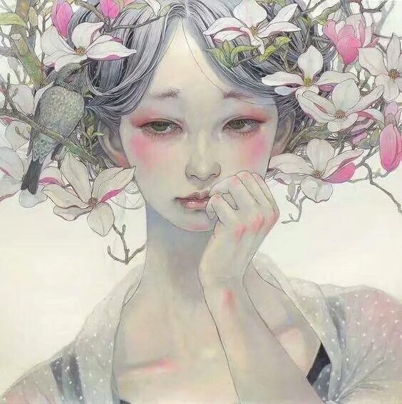 人面似花妍,花应不解言|日本的插画师Miho Hirano ??? ????