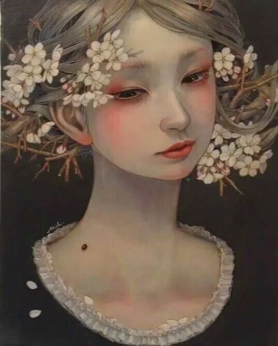 人面似花妍,花应不解言|日本的插画师Miho Hirano ​​​ ​​​​