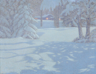 雪国 | Bror Lindh (Swedish, 1877-1941) ????