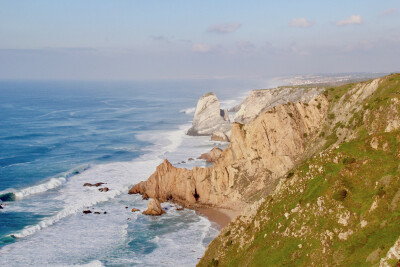 葡萄牙 cabo da roca 罗卡角 欧亚大陆的最西端 蔚蓝的大西洋