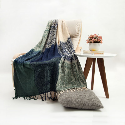 樂荷公園 波西米亚民族风绒毯夏季毯子 流苏沙发毯盖毯午睡毯毛毯