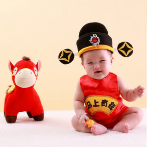 出租 新生婴儿童摄影衣服宝宝百天满月拍照服装饰  照相造型道具