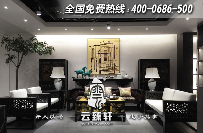 简约中式展厅室内空间设计效果图