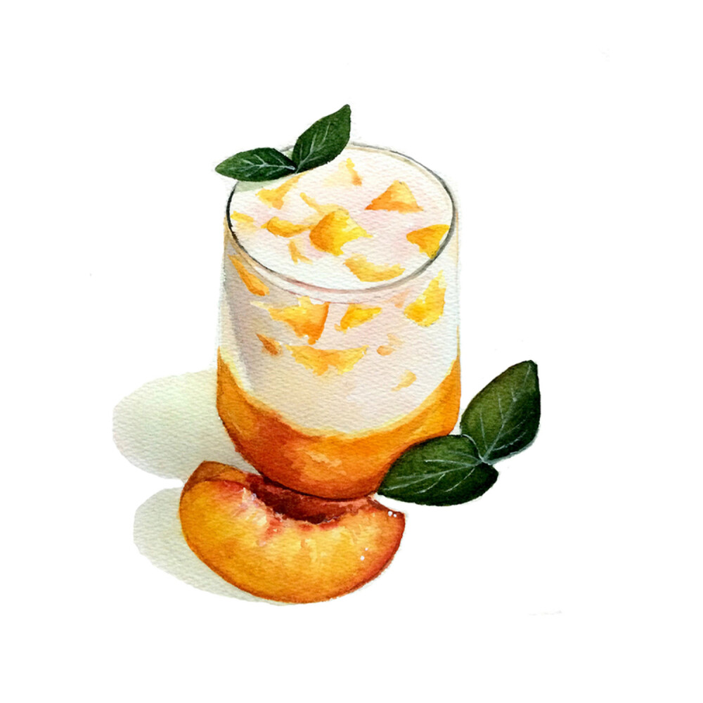 美食 甜品 冰淇淋 冷饮 酒水 手绘 插画