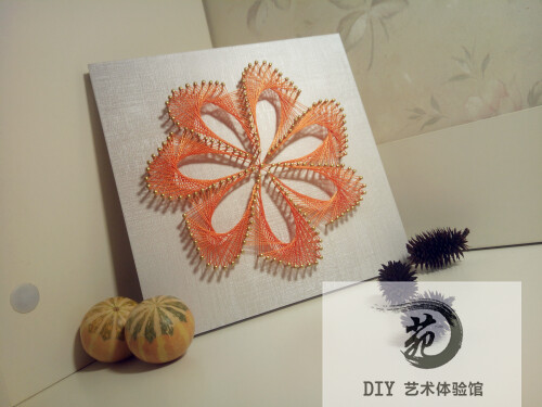 七彩装饰纱线画钉子毛线绕线画string art创意手工DIY制作材料包