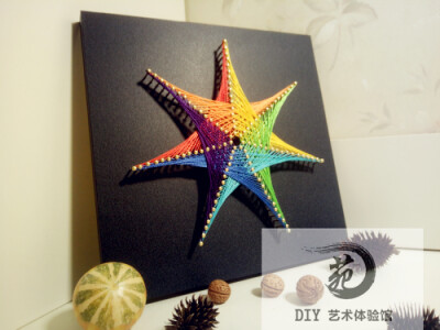 七彩装饰纱线画钉子毛线绕线画string art创意手工DIY制作材料包