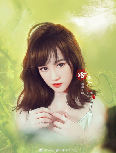 微博：绘美人睿麻手绘工作室 陈乔恩手绘图 转绘图作品 乔恩美图 都录有绘画视频 请不要随意抹水印盗图商用哦 转载请注明出处 谢谢