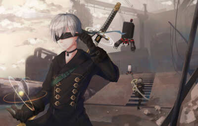 NieR：Automata 尼尔：机械纪元 9S 绘师：调调子丿 本作品pixiv id=62713338