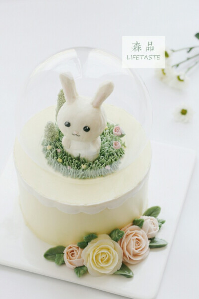 韩式裱花，立体蛋糕，兔子蛋糕，学员作品