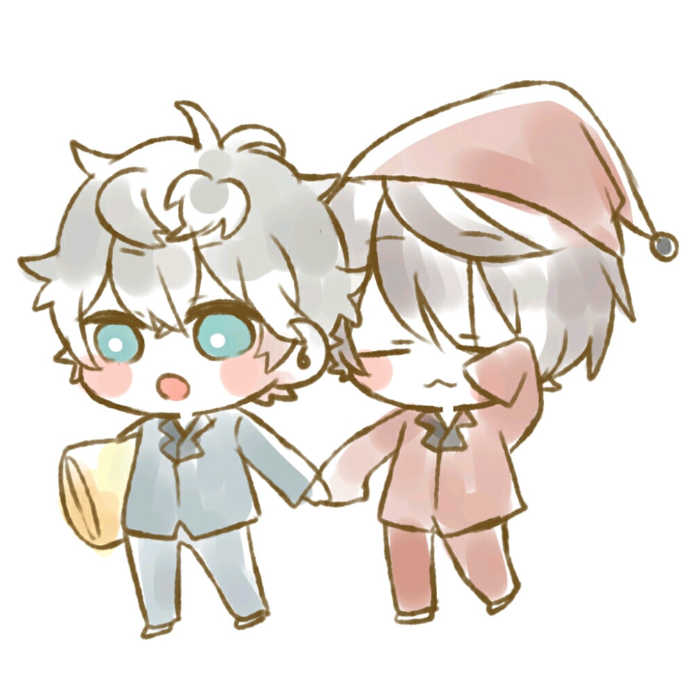 濑名泉 朔间凛月 凛泉 男子 美少年 q版 治愈 可爱 头像 作者「老大」