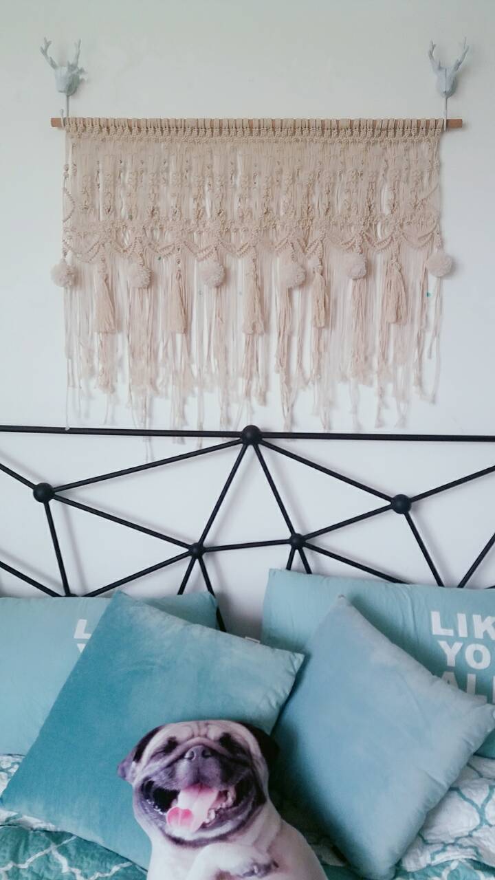 macrame 编织挂毯 手工 编织 装饰