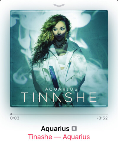 ThreeR卖安利：《Aquarius》Tinashe，水瓶座的缇娜，水一般温柔的声音。