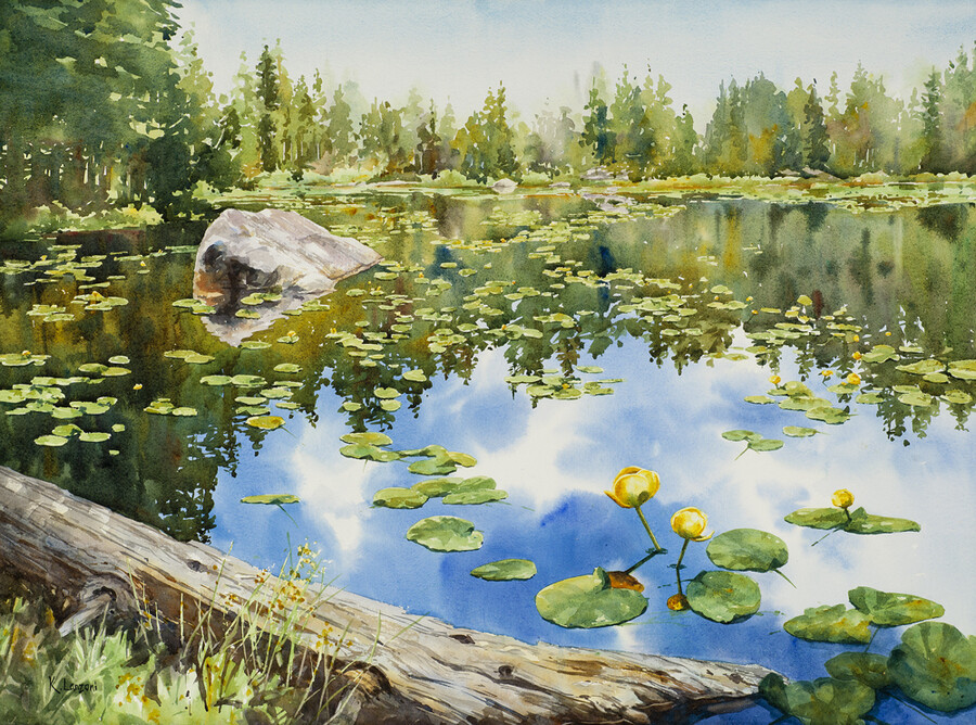 mountain_gem 水彩艺术家kathleen lanzoni作品欣赏