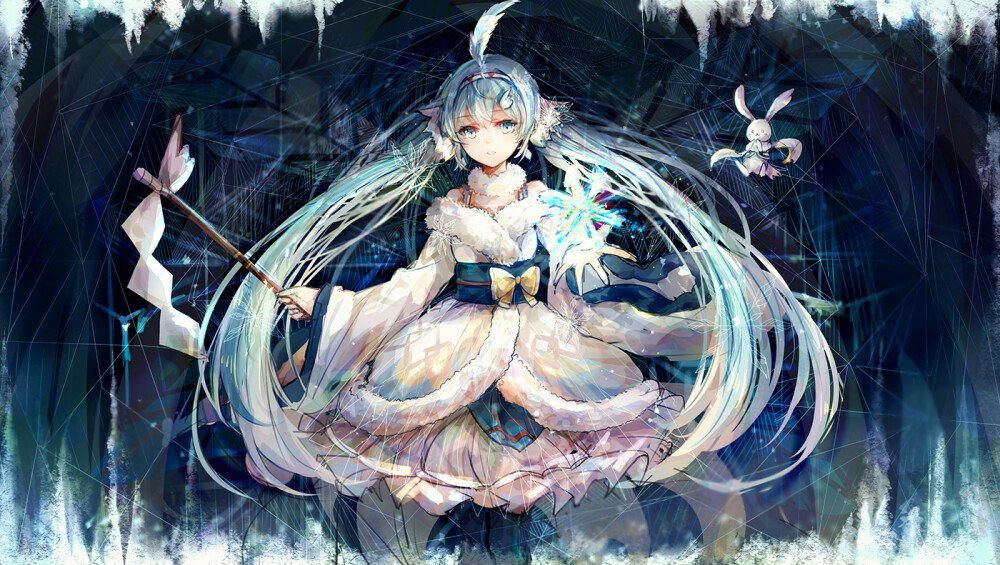 初音未来 雪未来 绘师：白祈QSR 本作品pixiv id=62772620