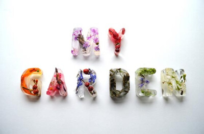 Floral Typographic Ice Cubes by Petra Blahova