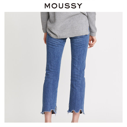 MOUSSY 休闲 直筒 牛仔长裤 丹宁 修身款 0109SS11-0080