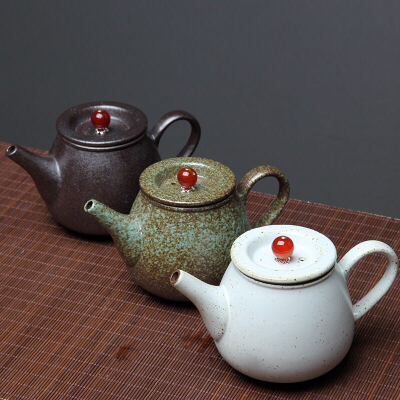 陶瓷日式单壶粗陶黑禅仿古茶壶创意功夫茶具