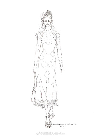 #水彩##水彩教程##手绘##插画##时装画##服装设计手稿##服装彩色效果图##服装设计##水彩花卉# @DolceGabbana #Dolce&Gabbana# 2017春夏～颜料：水彩+丙烯+闪粉蕾丝花卉表现——————————...展开全文c