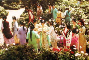 87版电视剧《红楼梦》剧照。湘云眠芍，醉扶归。