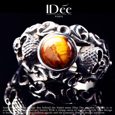 法国IDee骷髅戒指男 时尚夸张指环欧美大牌朋克创意饰品