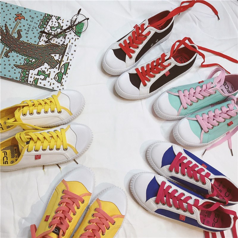 ulzzang帆布鞋女2017春季学生韩版小白鞋原宿百搭平底板鞋潮