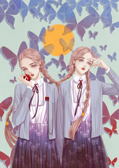 少女 梦幻 插画师：--君翎-