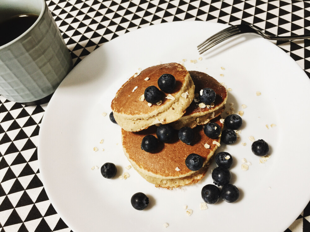 燕麦香蕉无糖pancake。