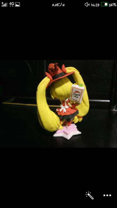 王者荣耀黏土，太空泥手办。安琪拉:魔法厨娘。背面