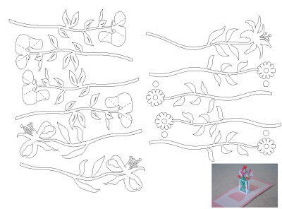 立体卡 180℃ 花❀ 1/2