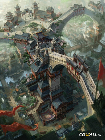 Dragon City 高耸入云霄的古代建筑