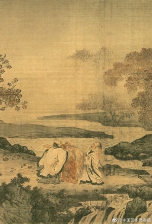 清王翚《唐寅诗意图》 】轴，纸本设色，125×56cm，旅顺博物馆藏