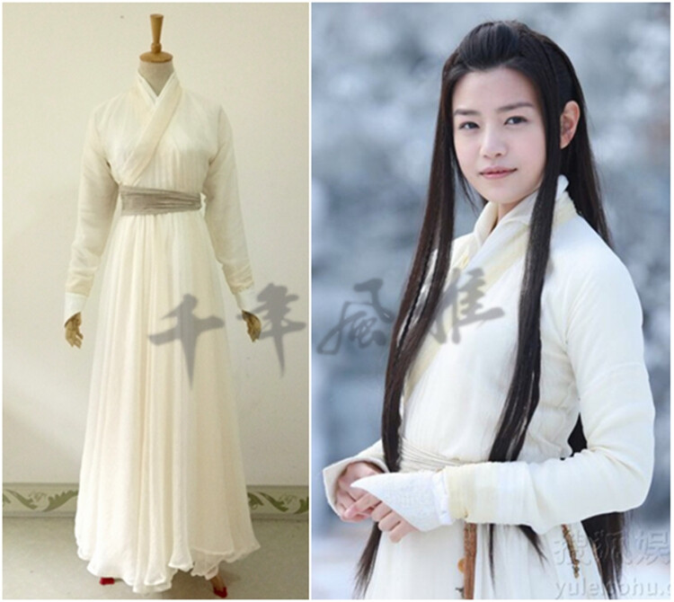 定制千年风雅高仿影视古装神雕侠侣小龙女陈妍希淡黄款